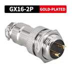 GX16 Gold Plated Butt TYPE Wire Connector 2/3/4/5/6/7/8/9/10 Pin soldering Male&Female Socket Plug Aviation Fixed Connectors