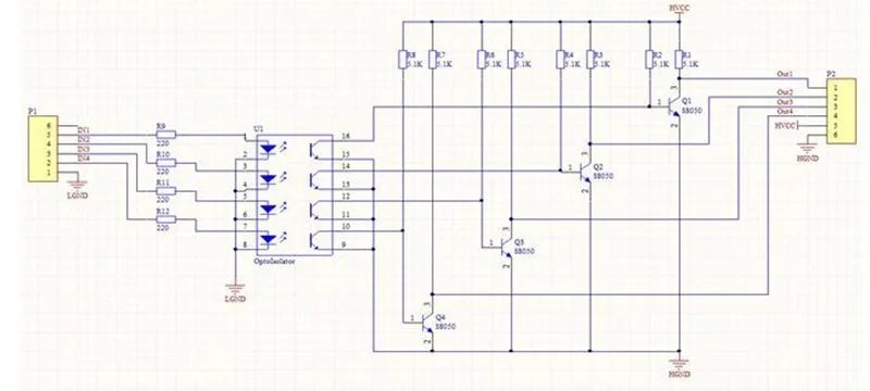 TLP281 4-Channel Opto-isolator IC Module For Arduino Expansion Board High And Low Level Optocoupler Isolation 4 Channel