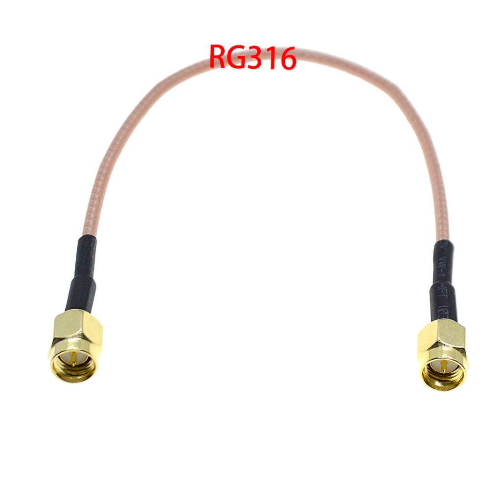 RG316 RG58 RG174 RG142 RG400 RG402 SMA Male To SMA Male Plug Connector RF Coax Coaxial Cable Wire Pigtail Jumper Extension cord