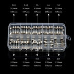 100pcs 5x20mm Glass Fuse Assortment Kit 0.25A to 20A Fast-Acting Fuses for Electronics Amplifier Power Supply Protection