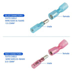 50/100PCS Heat Shrink Bullet Connectors Elelctrical Cable Butt Crimp Terminals Female Male Waterproof Insulated Wire Terminals