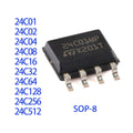 10PCS 24C01 24C02 24C04 24C08 24C16 24C32 24C64 24C128 24C256 24C512 IC Chip SOP8