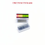 10pcs Multi-Color LED Display Bargraph Light 10 Segments Red Blue Yellow White Green Single Color Battery Level Bar Graph DIY
