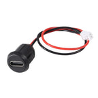 10pcs Type-C Female 2P Direct Crimp USB Female Chassis C Connector Jack Female Charging Port Waterproof with Card Buckle