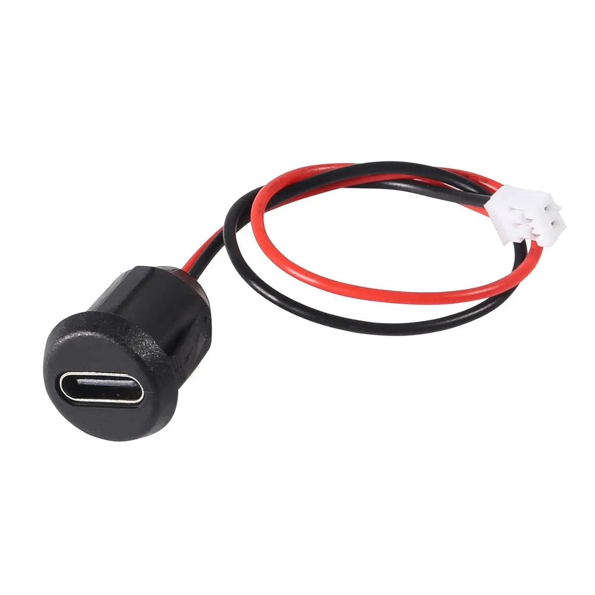 10pcs Type-C Female 2P Direct Crimp USB Female Chassis C Connector Jack Female Charging Port Waterproof with Card Buckle