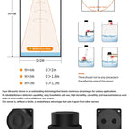 Tuya WiFi or ZIgbee Ultrasonic Water Level Sensor Wireless Gauge Water Tank Level Monitor Waterproof IP65 Water Leak Detector
