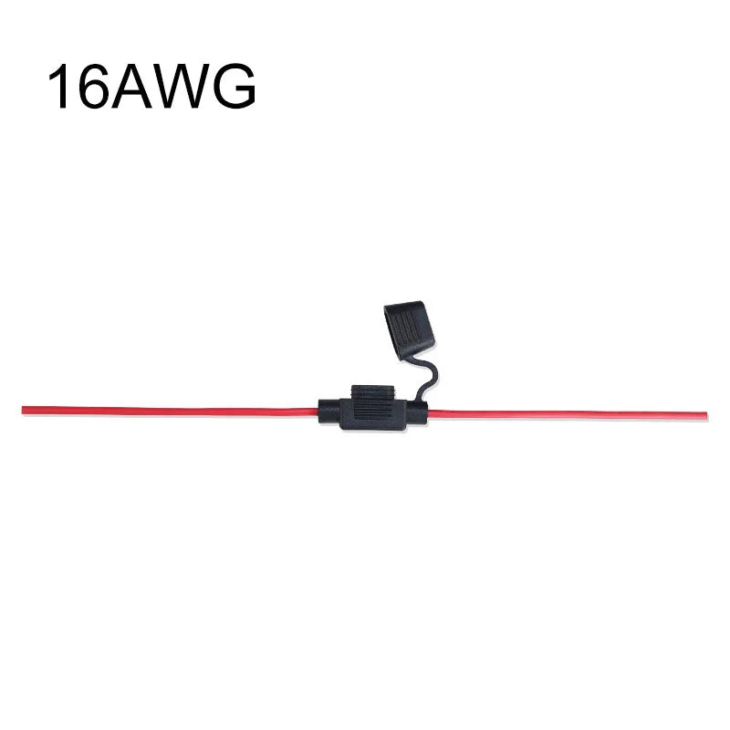 Waterproof Mini Small Medium Auto Fuse Holder 16/14/12/10AWG Car Blade Fuse wire cable 10A 20A 30A 50A fuse Power Socket