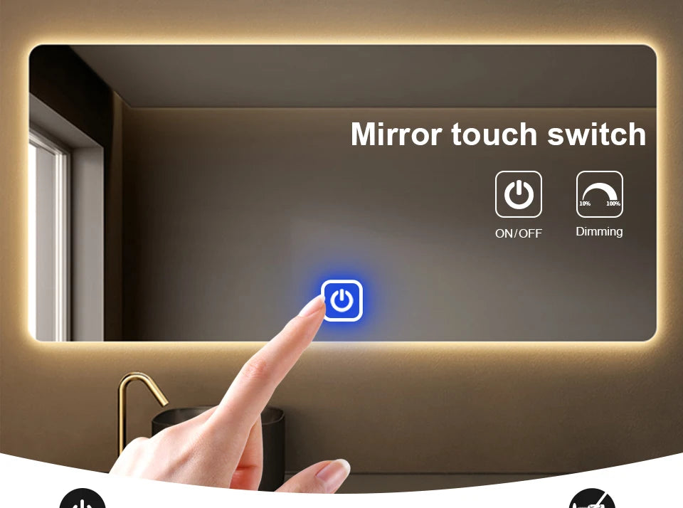HOT DC12V-24V Dimmable Touch Sensor Switch For Single Color/ CCT Adjustable LED Strip Light Bathroom Mirror Backlight Switch