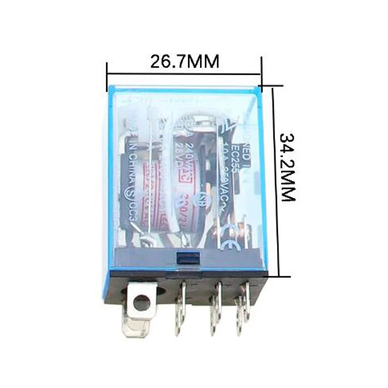 1pcs General Purpose LY2NJ HH62P Electronic Micro Electromagnetic Relay LED Lamp 10A 8 Pins Coil DPDT DC12V 24V AC110V 220V