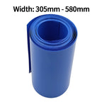 1/3/5M PVC Heat Shrink Tube 18650 Lipo Battery Pack 305mm ~ 580mm Insulated Protection Film Wrap lithium Case Cable Sleeve Blue