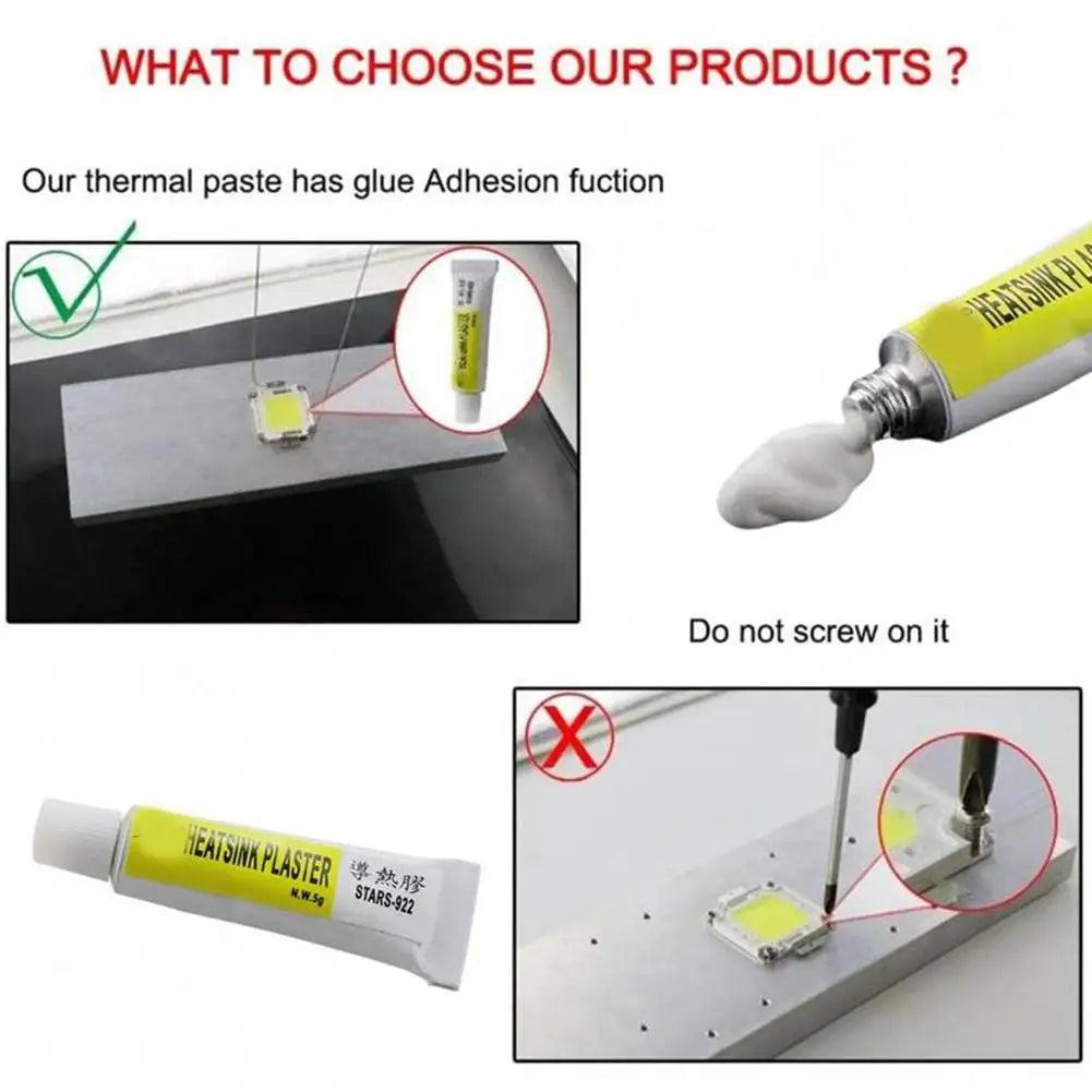 1-5pcs STARS-922 Heatsink Plaster Thermal Silicone Adhesive Cooling Paste Strong Adhesive Compound Glue For Heat Sink Sticky