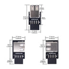 TISHRIC 9Pin To 2 Ports USB 2.0 Expansion Card USB 2.0 Motherboard Header 9pin to 2 Ports USB 2.0 Dual USB A 9 Pin Female Adapt
