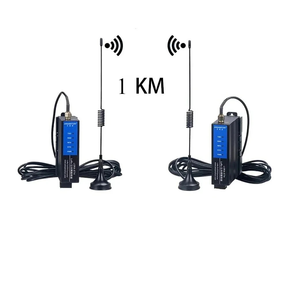 LORA to Ethernet Module LORA-ETH Wireless Remote IO Converter Transmission Signal Data Acquisition Transceiver 3m 10m Antenna