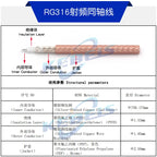 RG316 Cable SMA to BNC Male Plug & Female Jack Nut Bulkhead BNC To SMA Male Female Connector Extension WIRE RF Coaxial Jumper