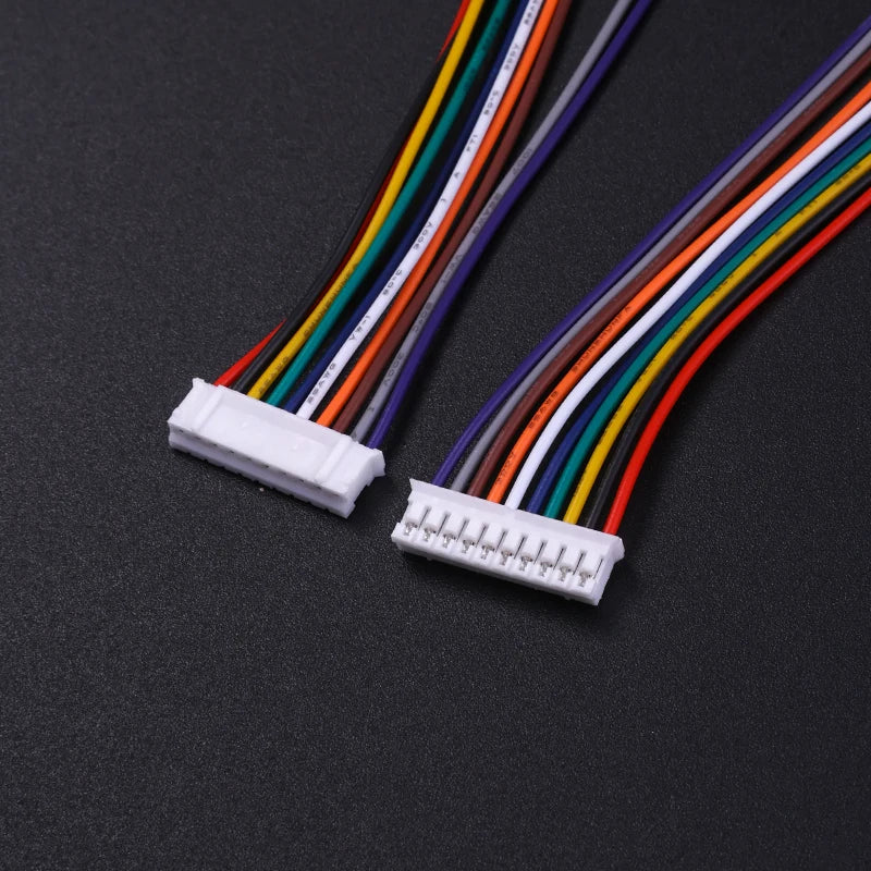 20PCS=10Sets  Micro Mini 2.0PH Connector Sets 2-10 Pin Male Female with Wires 200mm 26AWG Plug Socket for Electronics