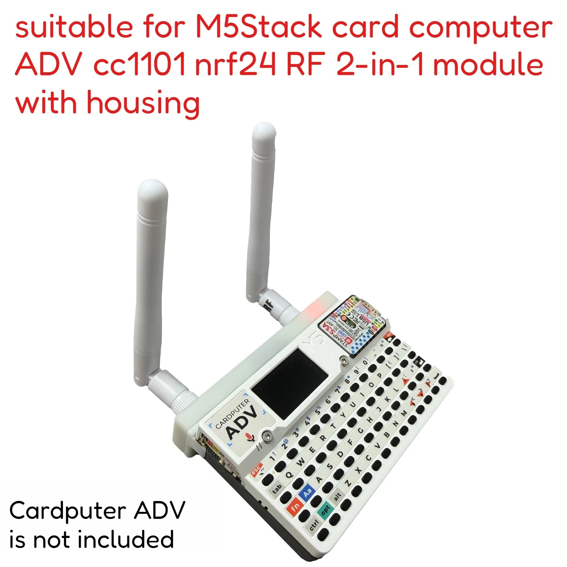 CC1101、NRF24L01、 3 infrared emitter tubes and 1 infrared receiver tube function module suitable for M5Stack Cardputer ADV