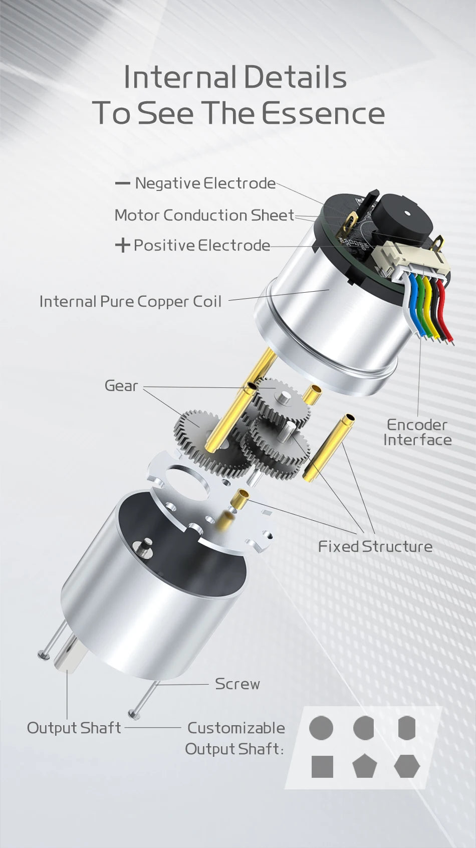 JGB37-520 Hall Encoder Miniature DC Geared Motor 6V12V Forward And Reverse 6RPM~1590RPM With Speed Measurement