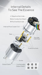 JGB37-520 Hall Encoder Miniature DC Geared Motor 6V12V Forward And Reverse 6RPM~1590RPM With Speed Measurement