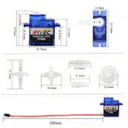 Feetech FT90R Digital Servo Motor 360 Degree Continuous Rotation 6V 1.5KG PWM Control for DIY RC Toys Arduino Robot Aircraft