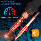 Adjustable Temperature 220V 60W Soldering Iron Set DIY Circuit Welding Repair Tool Household Set Internal Heating Temperature