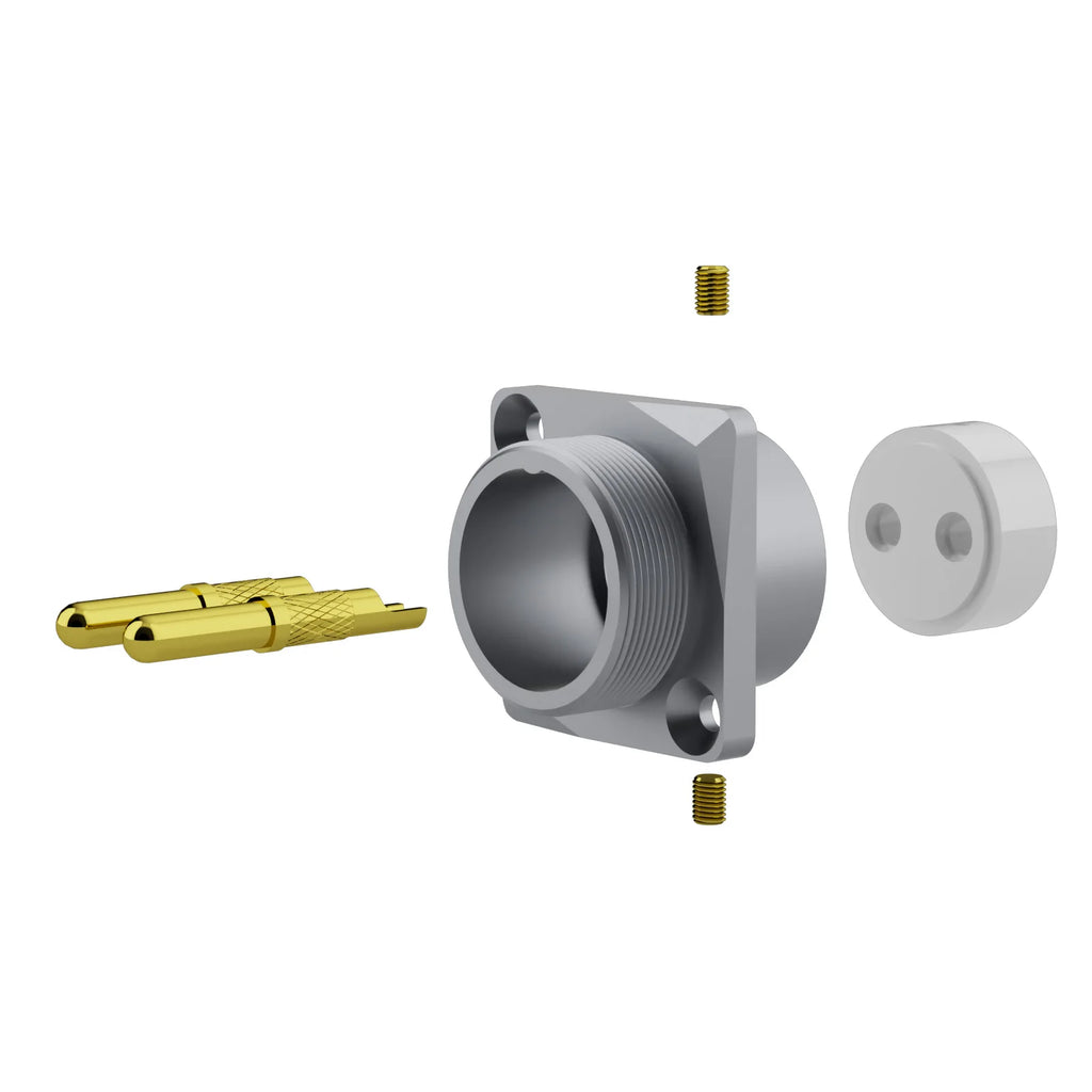 Monosaudio Pure Copper 2pin GX16 Male Socket Chassis GM16 24K Gold Plated Micro Male Connector