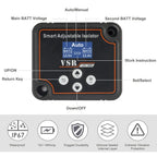 12V 140A Dual Battery Smart Isolator Display VSR Car Relay Voltage Setting Voltage Sensitive for Lithium & Lead-Acid Battery
