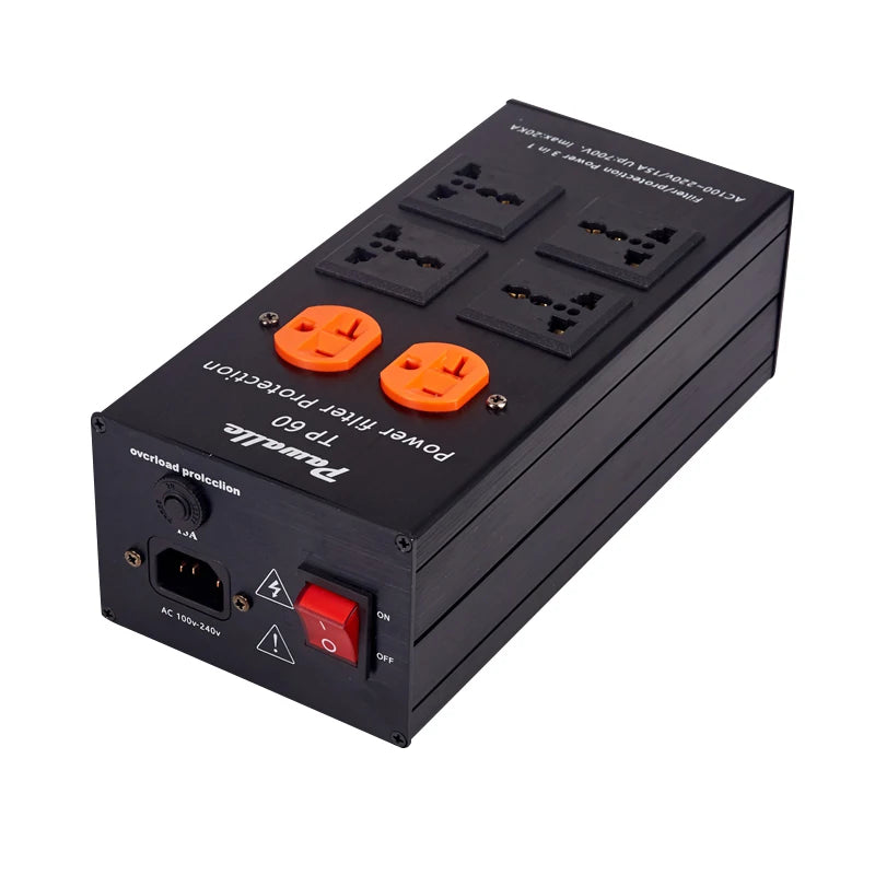 New Power Filter Lightning Protection Socket Anti-jamming Purifier 80V-240V General 3000W 15A 2 Level Surge Protection