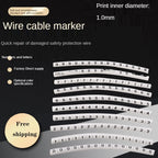 1000PCS Plastic heat shrink tubing cable marker label Wire Number 0 to 9 1-50mm white  cable markers insulation shrink ratio 2:1