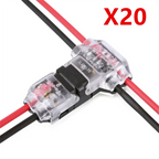5/10/15/20pcs Low Voltage Universal Compact Wire T Tap Connectors Toolless Wire Connectors Quick Splice Wire Wiring Connecto