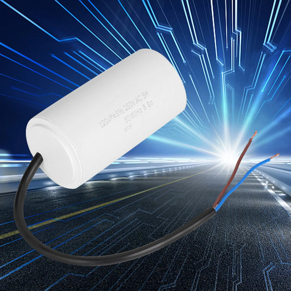 250V AC 120uF 50/60Hz CBB60 Motor Capacitor Run Capacitor for Motor Air Compressor CBB60 Capacitor Run Capacitor with Wire Lead