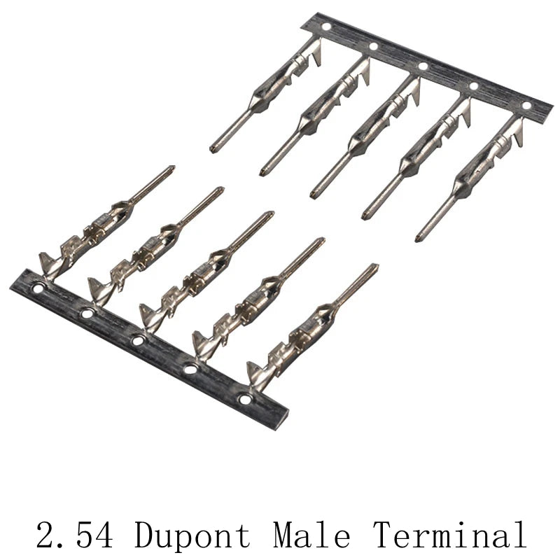 200pcs Electronic Wire Pressing Terminals, XH2.54 PH2.0 CH3.96 VH3.96 KF2510 Dupont SM ZH1.5 JST SH1.0 Connectors Metal Pins