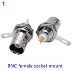 2-10Pcs Q9 BNC Male Female Socket Mount Welding Insulation Solder Connector Chassis Panel Mount Antenna Coax Fast Delivery Brass