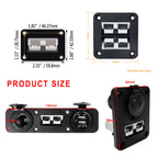 Single/Dual Socket 50A Flush Mount Bracket Panel Cover for Anderson Plug Charging Power&USB Car Caravan Solar Battery Connector