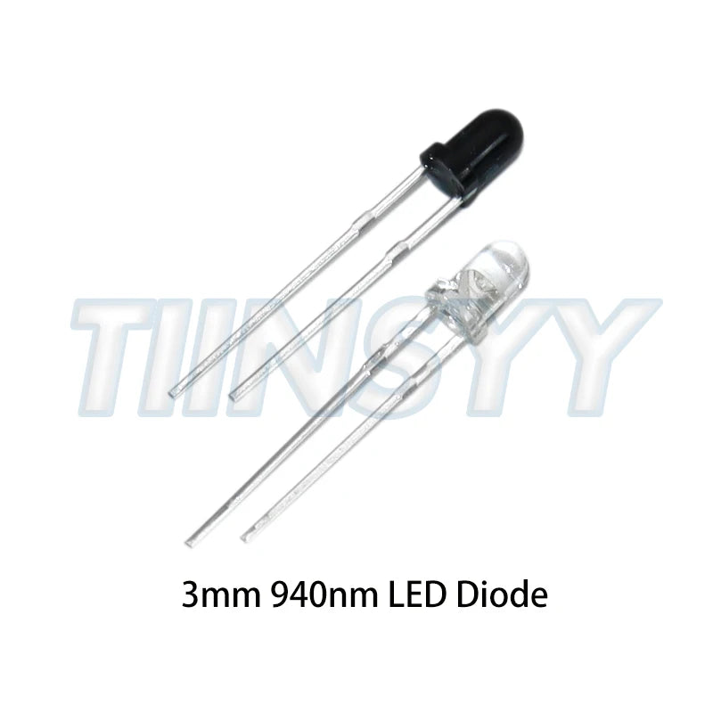 10pairs 3mm 5mm 940nm LEDs Infrared Emitter and IR Receiver Diode F3 F5 Diodes for Arduino DIY