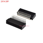 5pcs Right Angle Edge Card Connector Slot 2.54 mm Pitch 8/10/12/16/18/20/28/30/36/40/50/60/72/80/98 Pin PCB Gold Finger Socket