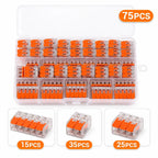 10-150PCS Universal Electrical Quick Wire Connectors 2/3/4/5 Port Plug-in Terminal Block DIY Cable Kit 28-12AWG 250V 32A