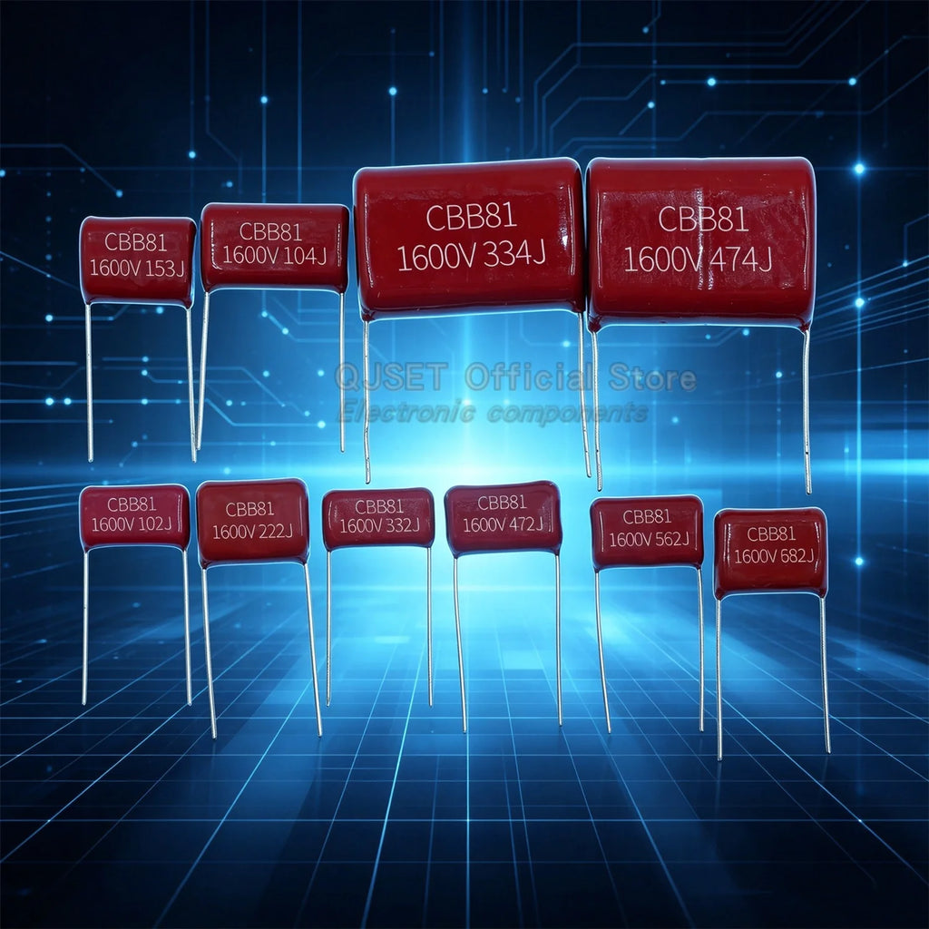 10Pcs CBB81 Metallized Polypropylene Film Capacitors High-Voltage 1.6 kV 1600 V 102j 104j 153 222 332 334 472 474 562 682J 0.1uf