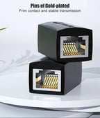 SAMZHE Ethernet Adapter 8P8C RJ45 Lan Cable Extension Connector for Internet Connection Cord Female to Female