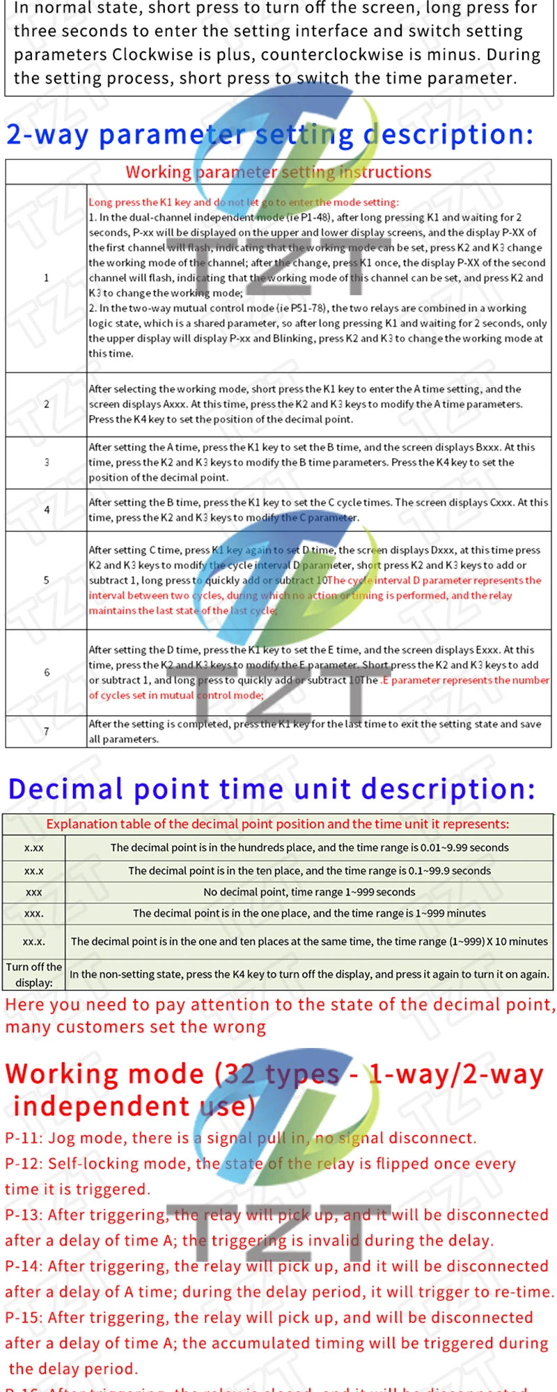 DC 5V 12V 24V 10A Adjustable Time Delay Relay Module 32 Modes LED Digital Timming Trigger Timer Control Switch Pulse Cycle