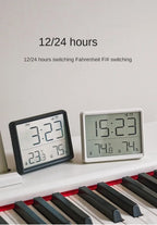 Multifunction Thermometer Hygrometer Automatic Electronic Temperature Humidity Magnetic Attraction Wall Monitor Clocks
