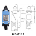 CNC Momentary Limit Switch ME 8104 8108 8111 8122 9101 5A/220V Rotary Roller Lever Sealed Industrial Machine Limit Switch