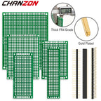 FR4 Double Sided PCB Board Tinned ( 2X8 3X7 4X6 5X7 7x9 cm ) Circuit Perfboard 2.54mm 40 Pins Male Female Pin Header Gold Plated