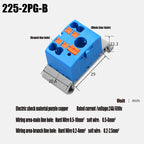 1PC 225 Series Fixed Modular Wire Connectors Compact Splicing Lighting Push-in Multi Link Terminal Block 1 In Multiple Out