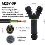 IP68 Waterproof Electrical Wire Connector I T Type Solderless Street Lights Quick Cable Wiring Outdoor Rainproof Terminal Blocks