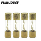 1PCS Gold Plated Glass AGU Fuse Fuses Pack Car Audio Amp Amplifier 10A 15A 20A 25A 30A 40A 50A 60A 70A 80A 100A Car Fuse 10*38MM