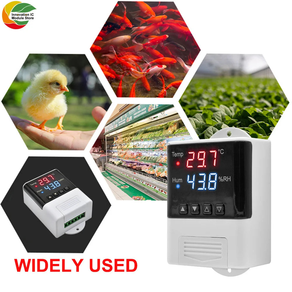 AC 110V 220V DTC2201 DTC1201 Temperature Controller Thermostat DS18B20 NTC Sensor APP Control For Smart Home
