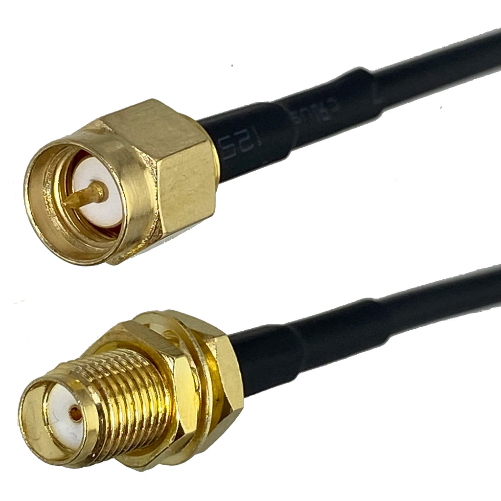 RG174 SMA RP SMA to SMA RP SMA Male & Female Nut Straight & Right Angle Connector RF Coaxial Jumper Pigtail Cable 4inch~10FT