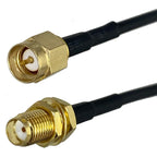 RG174 SMA RP SMA to SMA RP SMA Male & Female Nut Straight & Right Angle Connector RF Coaxial Jumper Pigtail Cable 4inch~10FT