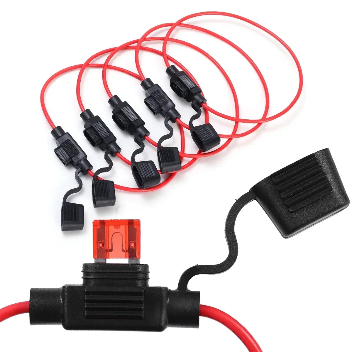 12V 30A Mini Blade Car Fuse Holder Waterproof Fuse Socket in Line Cutoff Switch Adapter Splash-proof Box Fuse Holder