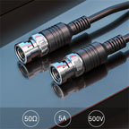 Cleqee P1013 Q9 BNC-BNC Interface Oscilloscope Test Probe Coaxial Cable Lead, 50Ω Impedance, Suitable for CCTV Cameras